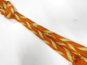 正絹　無形文化財　道明製　手組帯締め